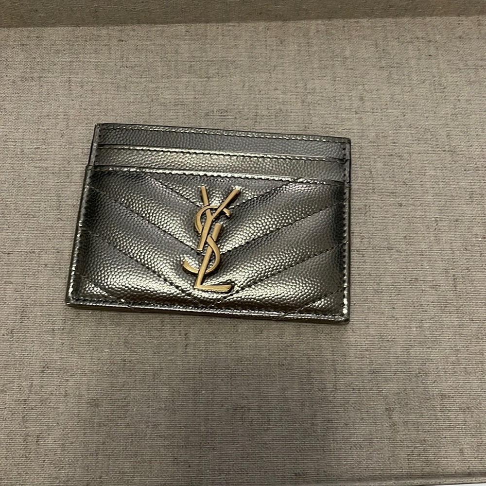 Yves Saint Laurent Metallic Card Holder